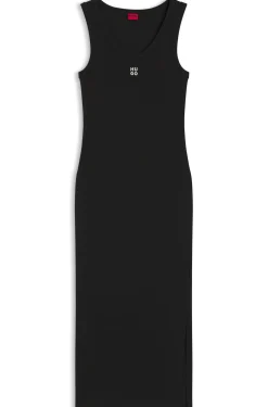 Midi-Kleid aus Baumwoll-Mix-Jersey mit Stack-Logo