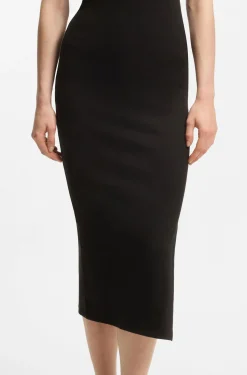 Midi-Kleid aus Baumwoll-Mix-Jersey mit Stack-Logo