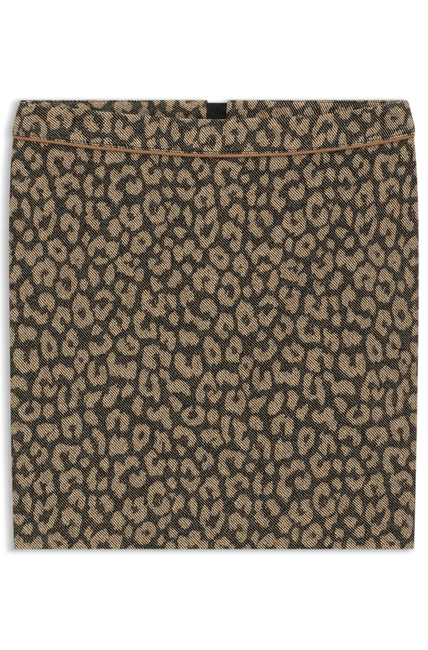 Minirock aus Baumwoll-Mix mit Leoparden-Jacquard