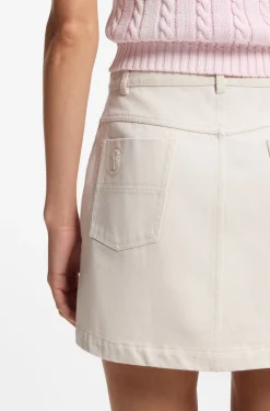 Minirock aus Baumwoll-Twill mit Happy HUGO-Logo