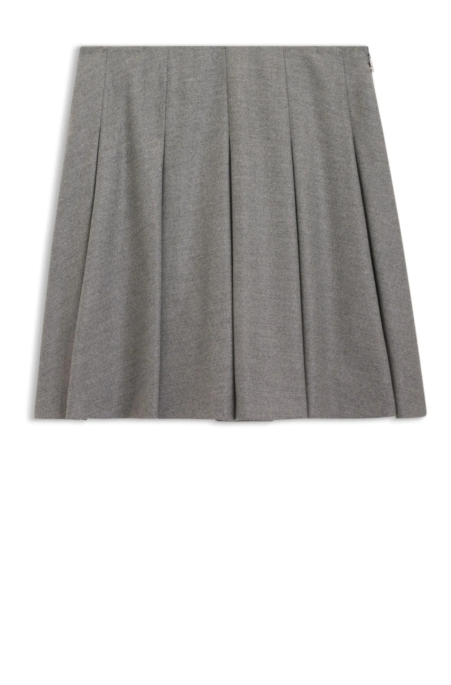 Minirock aus meliertem Stretch-Flanell mit Falten