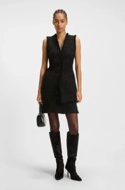 Minirock aus Samt-Tweed