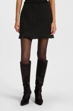Minirock aus Samt-Tweed