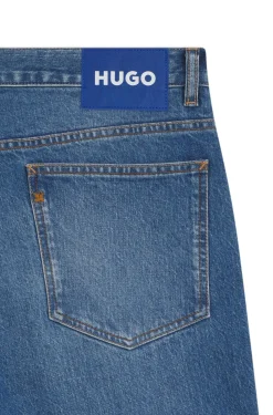 Mittelblaue Slim-Fit Jeans aus Stretch-Denim