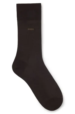 Mittelhohe Logo-Socken aus ägyptischer Baumwolle mit merzerisiertem Finish
