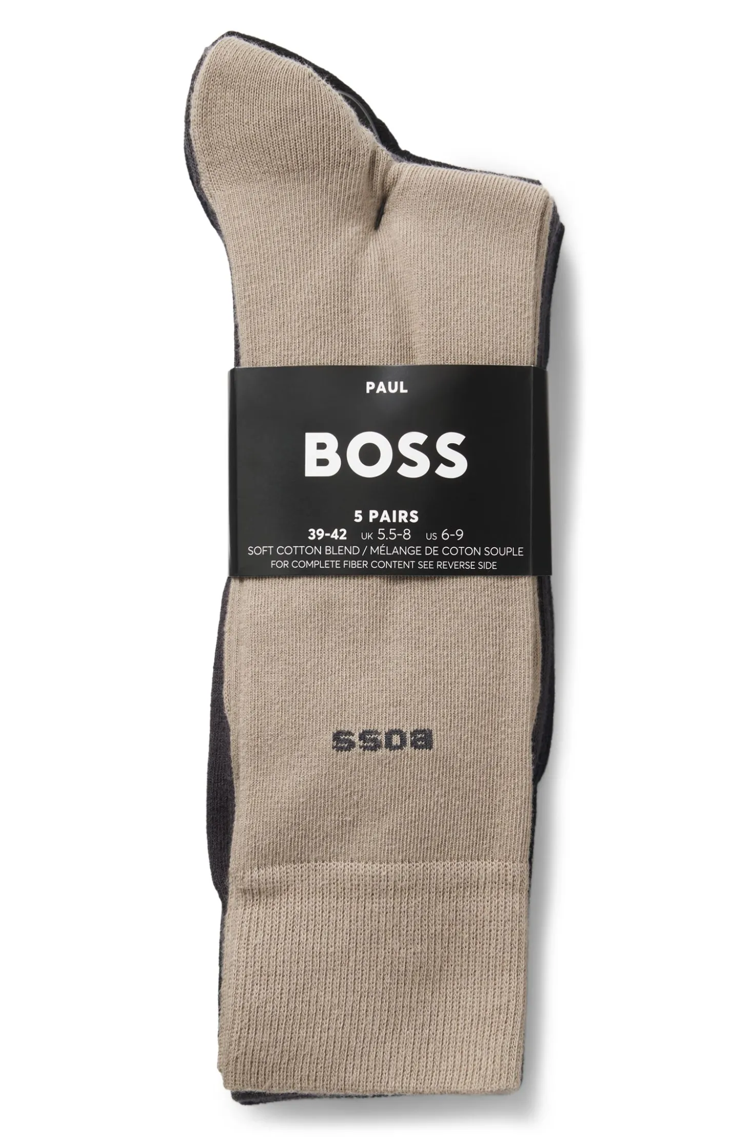 Mittelhohe Socken aus Baumwoll-Mix im Fünferpack
