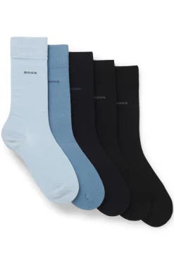 Mittelhohe Socken aus Baumwoll-Mix im Fünferpack