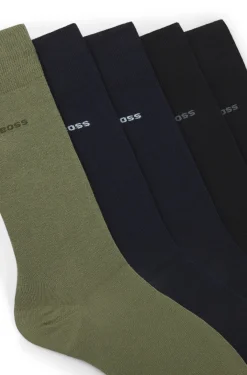 Mittelhohe Socken aus Baumwoll-Mix im Fünferpack