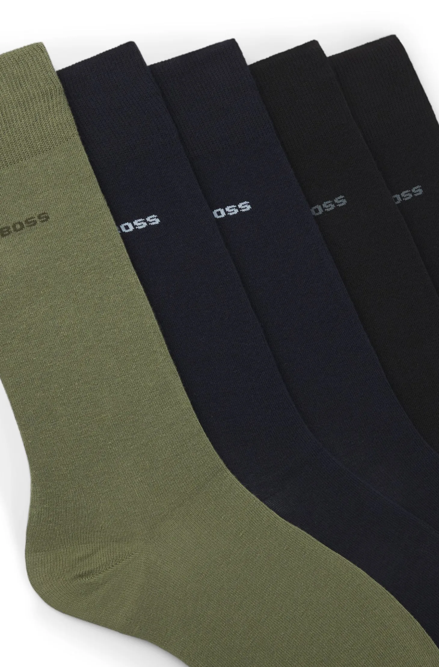 Mittelhohe Socken aus Baumwoll-Mix im Fünferpack