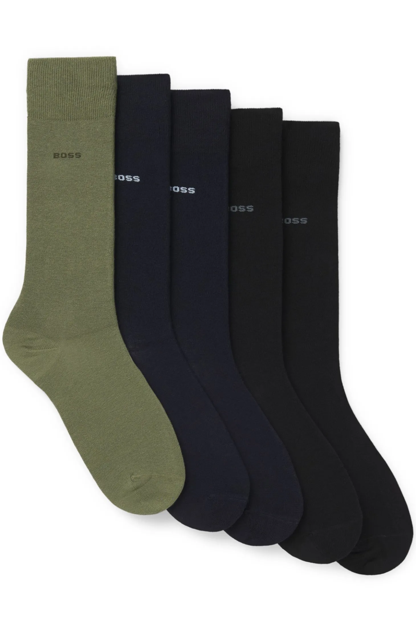Mittelhohe Socken aus Baumwoll-Mix im Fünferpack
