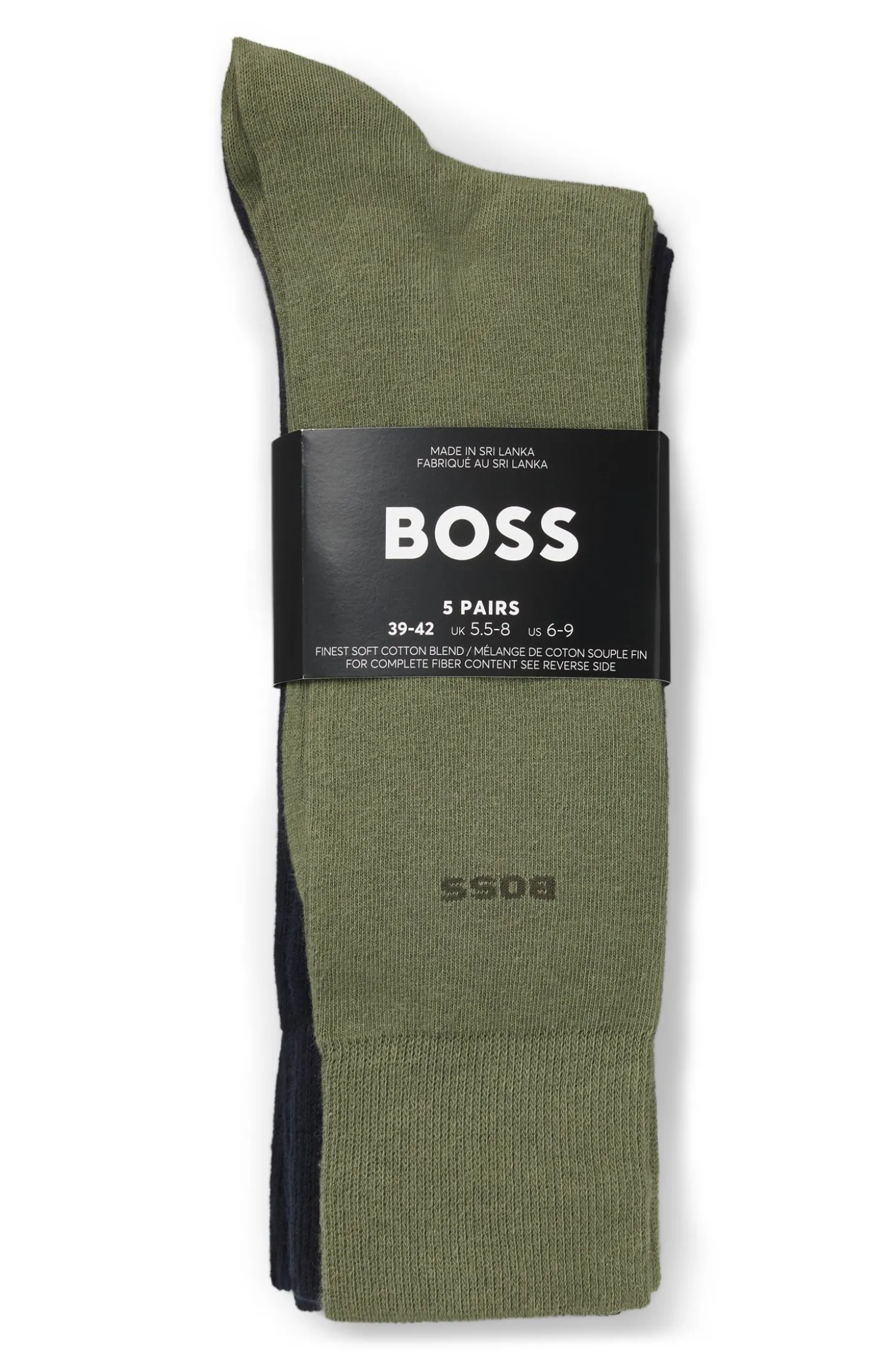 Mittelhohe Socken aus Baumwoll-Mix im Fünferpack