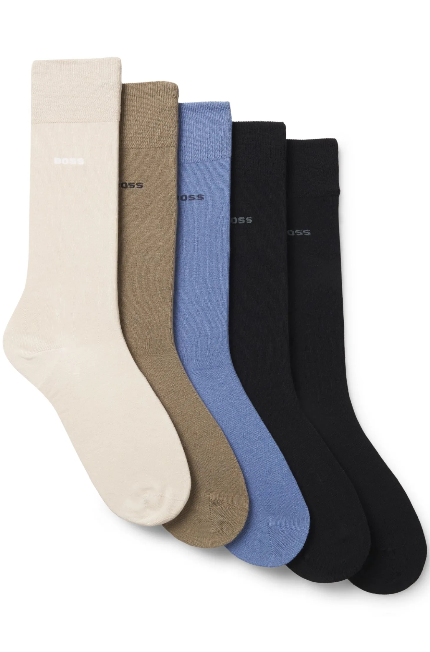 Mittelhohe Socken aus Baumwoll-Mix im Fünferpack