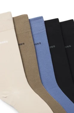 Mittelhohe Socken aus Baumwoll-Mix im Fünferpack