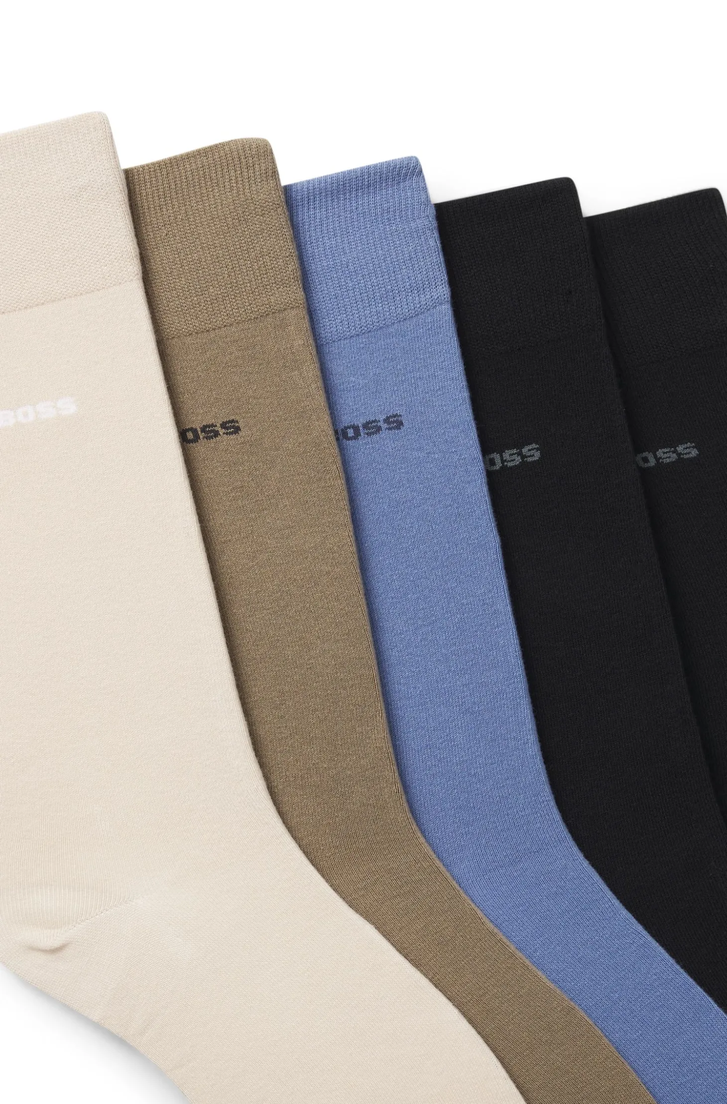 Mittelhohe Socken aus Baumwoll-Mix im Fünferpack