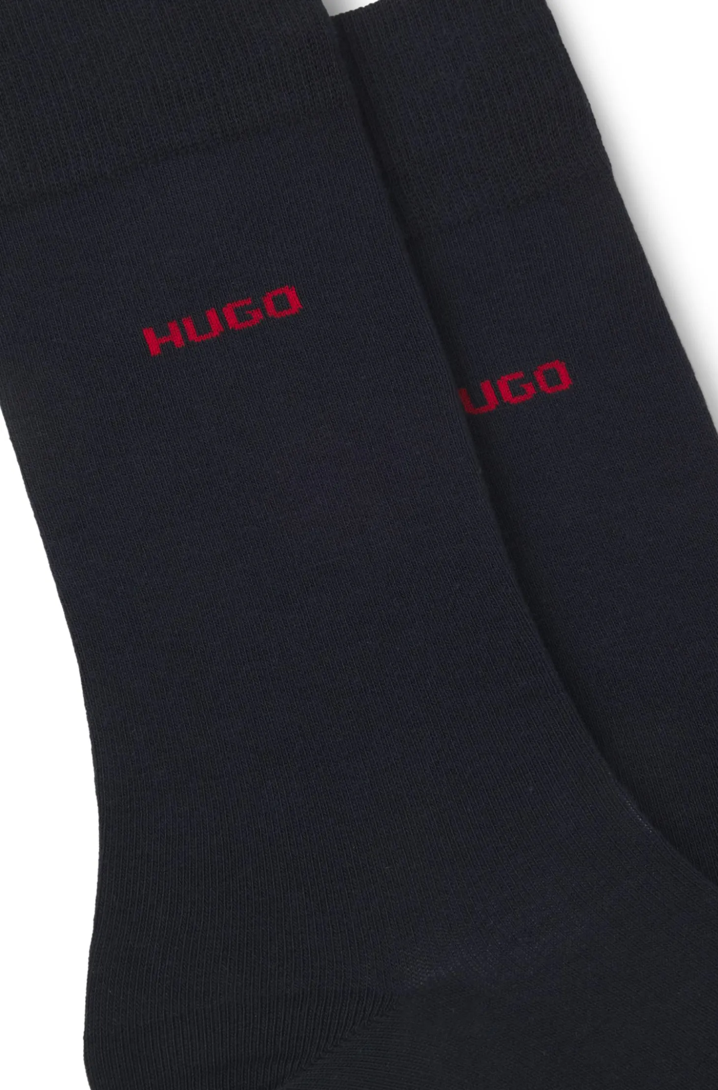 Mittelhohe Socken mit Logos im Zweierpack