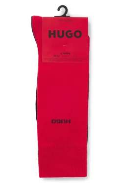 Mittelhohe Socken mit Logos im Zweierpack