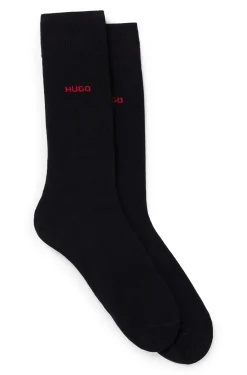 Mittelhohe Socken mit Logos im Zweierpack