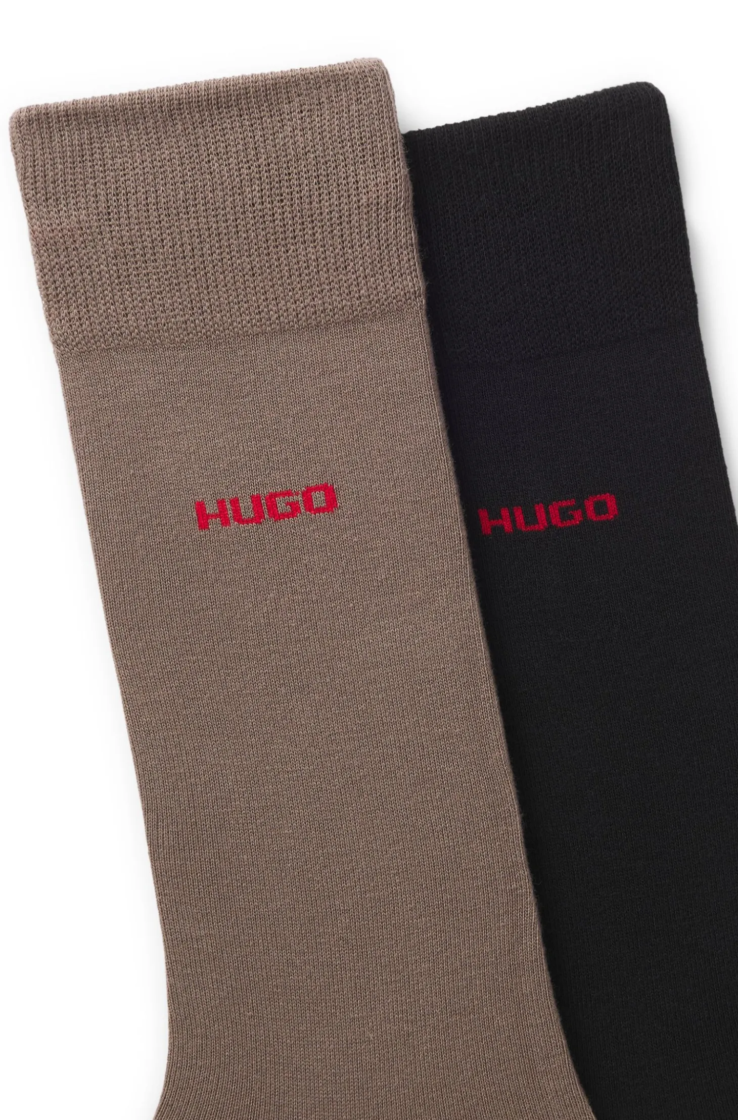 Mittelhohe Socken mit Logos im Zweierpack
