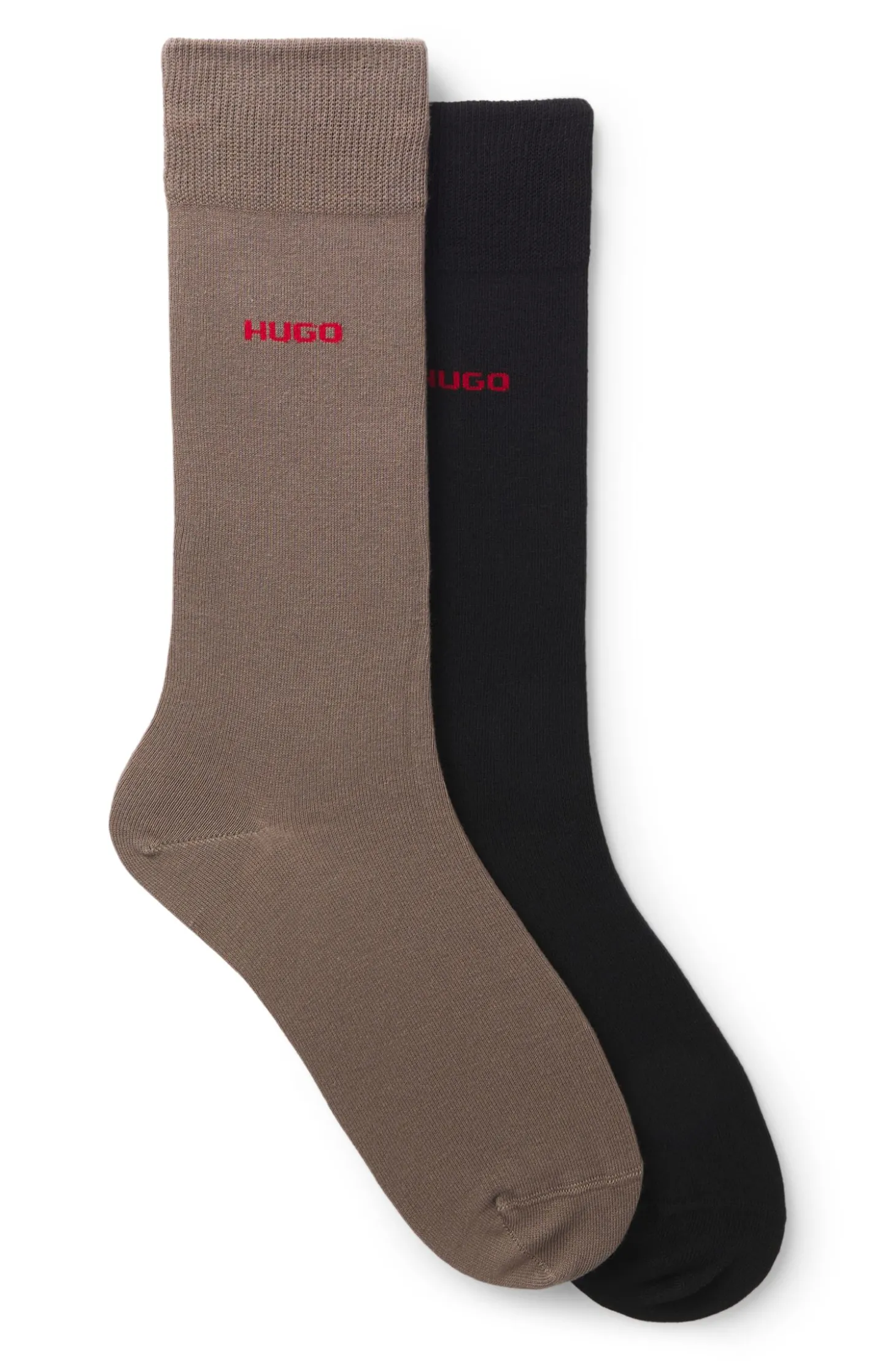 Mittelhohe Socken mit Logos im Zweierpack