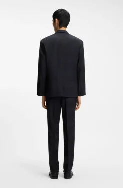 Modern-Fit Blazer aus karierter Schurwolle