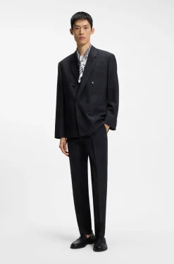Modern-Fit Blazer aus karierter Schurwolle