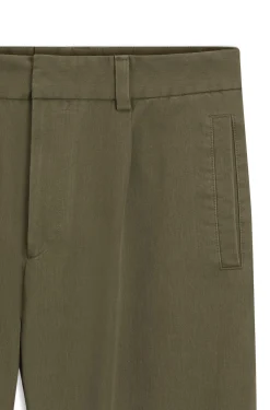 Modern-Fit Hose aus Baumwoll-Mix mit Twill-Struktur