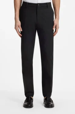 Modern-Fit Hose aus Baumwoll-Mix mit Twill-Struktur