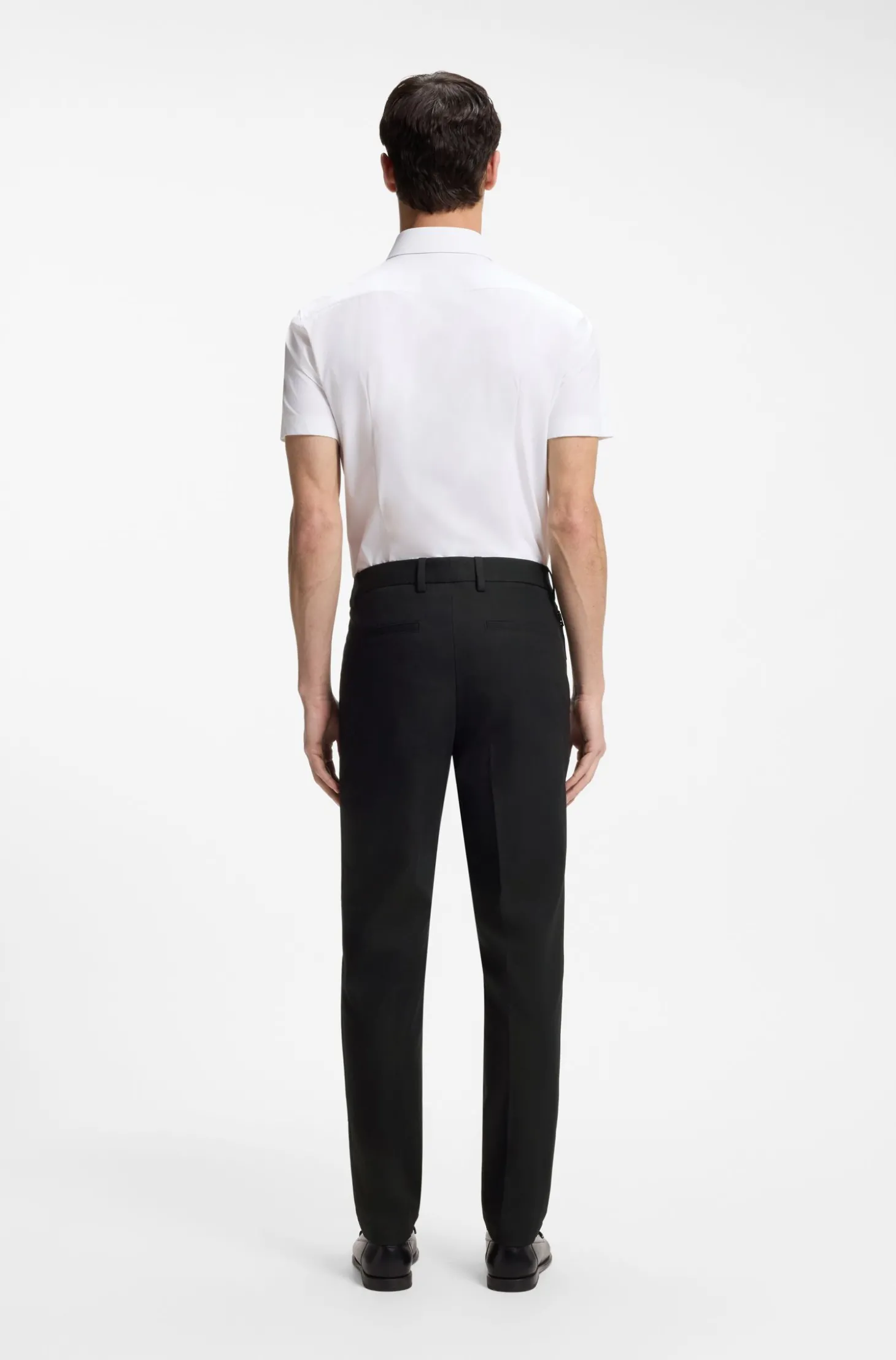 Modern-Fit Hose aus Baumwoll-Mix mit Twill-Struktur