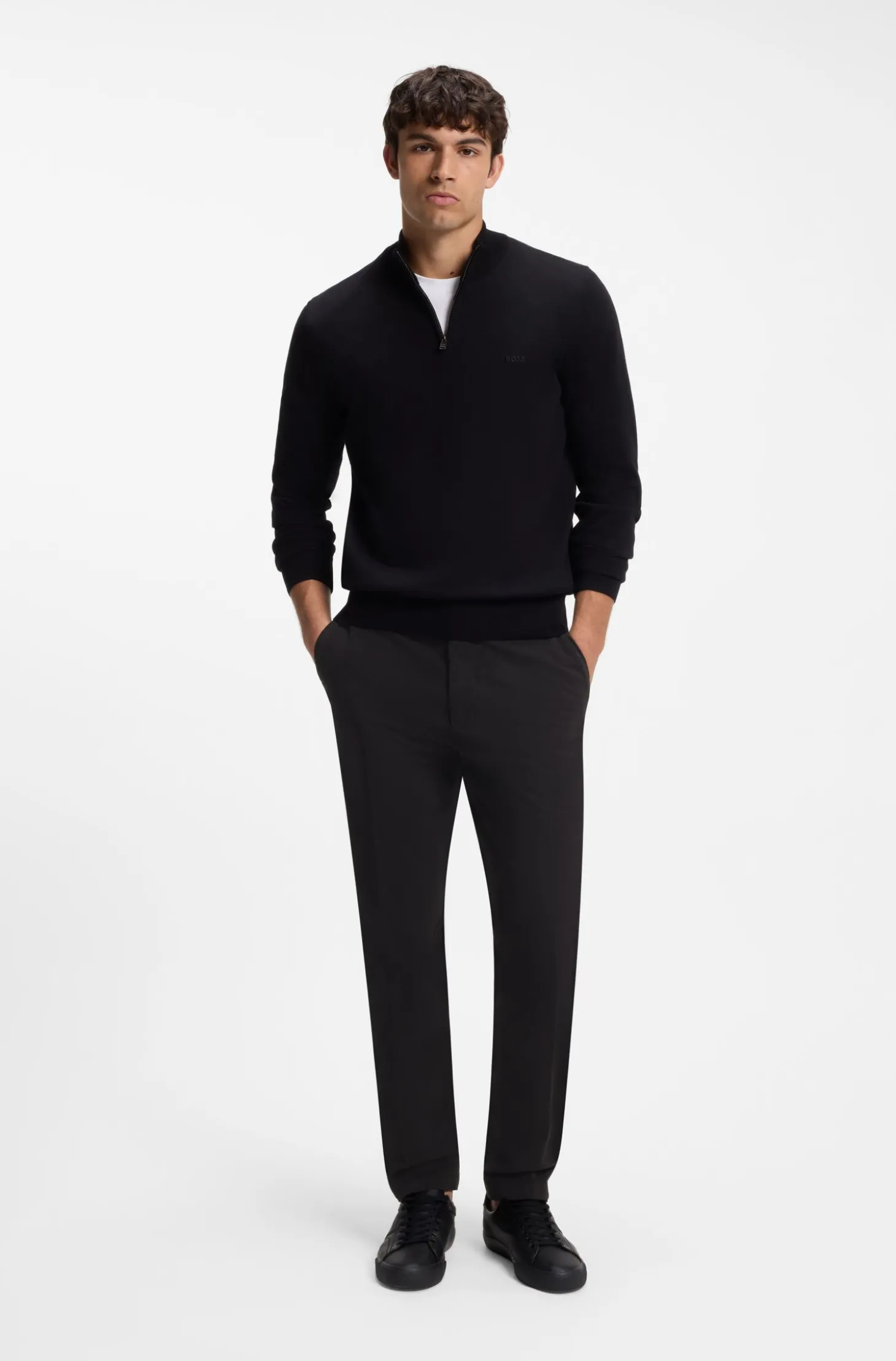 Modern-Fit Hose aus elastischer Baumwoll-Gabardine