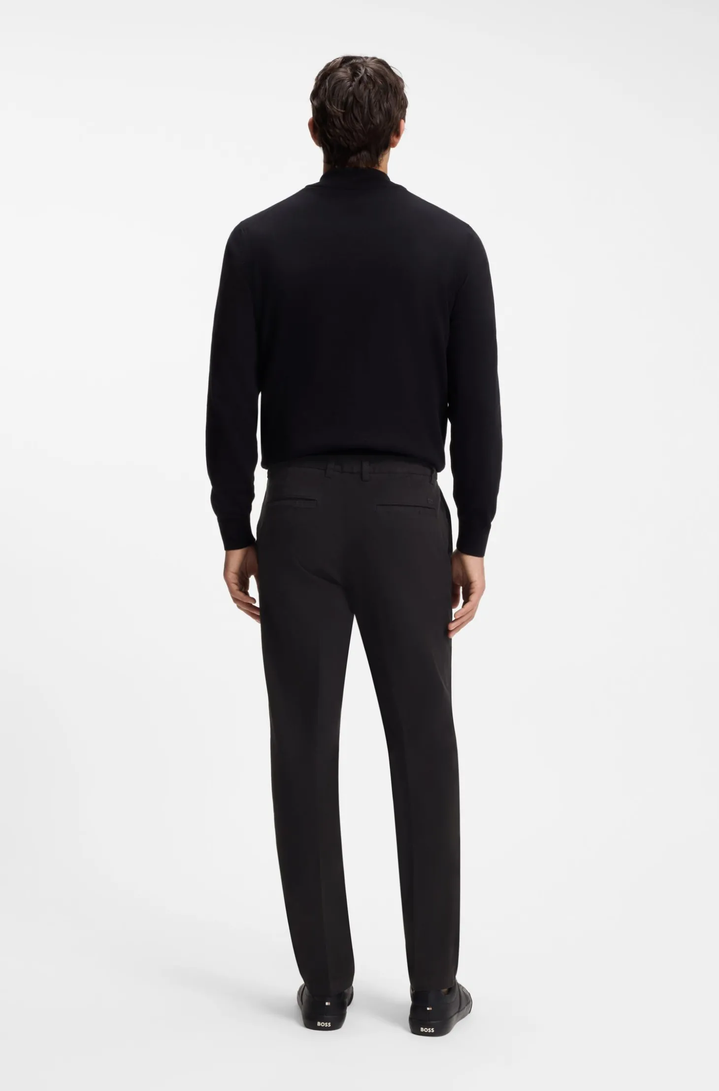 Modern-Fit Hose aus elastischer Baumwoll-Gabardine