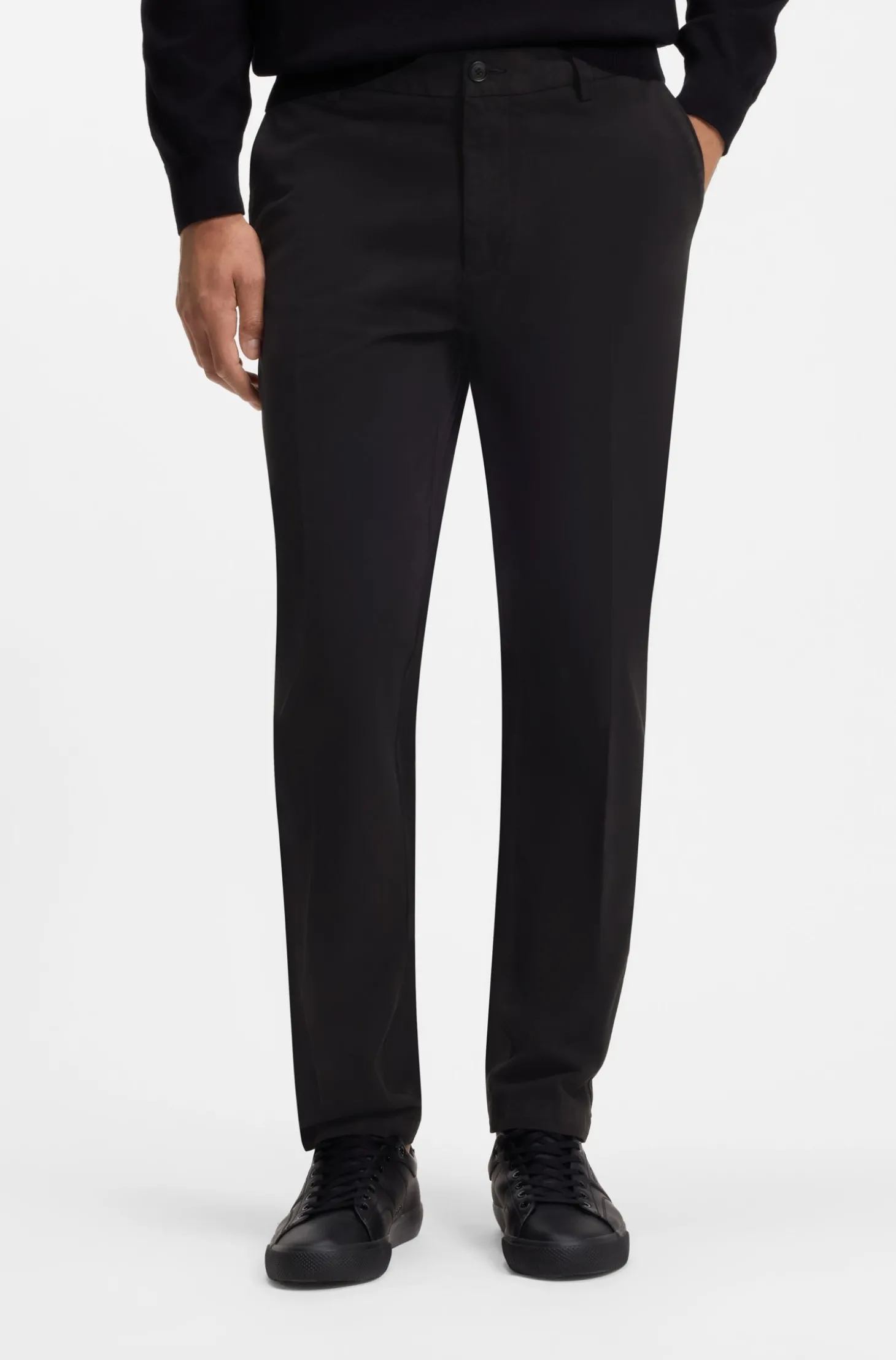 Modern-Fit Hose aus elastischer Baumwoll-Gabardine