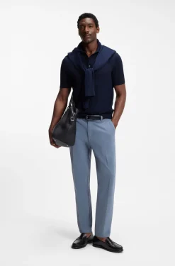 Modern-Fit Hose aus elastischer Baumwoll-Gabardine