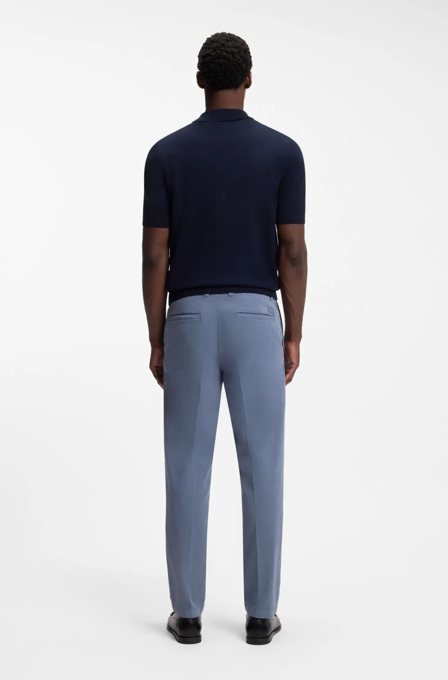 Modern-Fit Hose aus elastischer Baumwoll-Gabardine