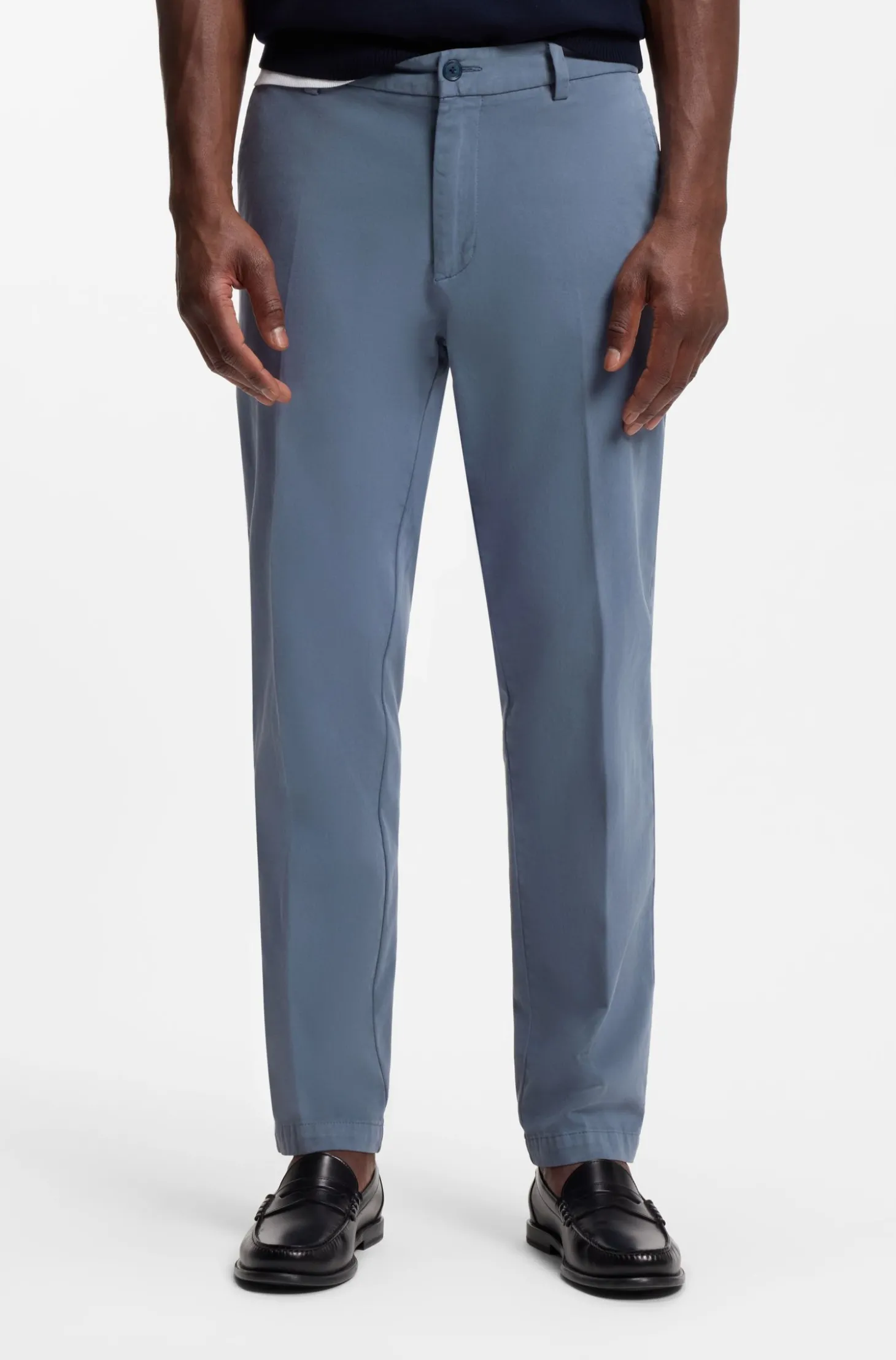 Modern-Fit Hose aus elastischer Baumwoll-Gabardine