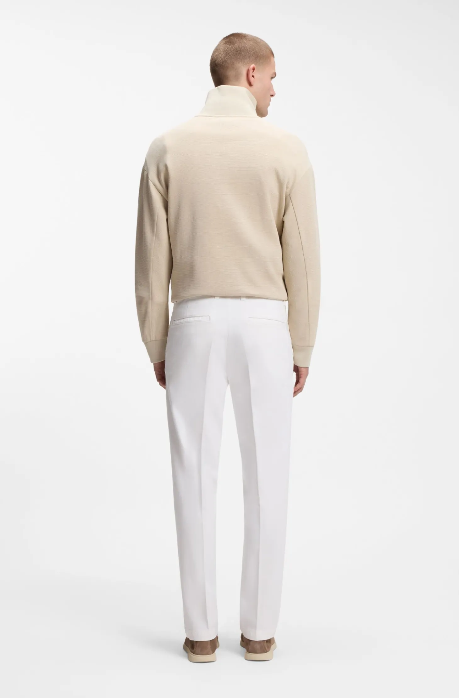 Modern-Fit Hose aus elastischer Baumwoll-Gabardine
