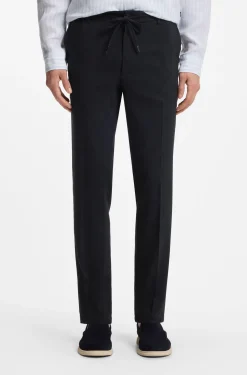 Modern-Fit Hose aus Leinen-Mix