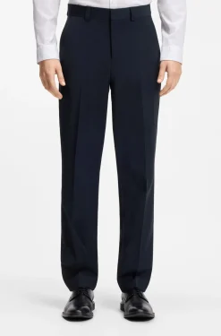 Modern-Fit Hose aus Woll-Mix mit Performance-Stretch