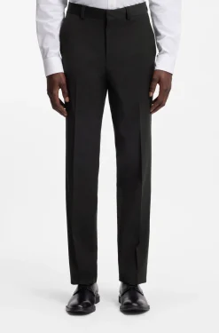 Modern-Fit Hose aus Woll-Mix mit Performance-Stretch