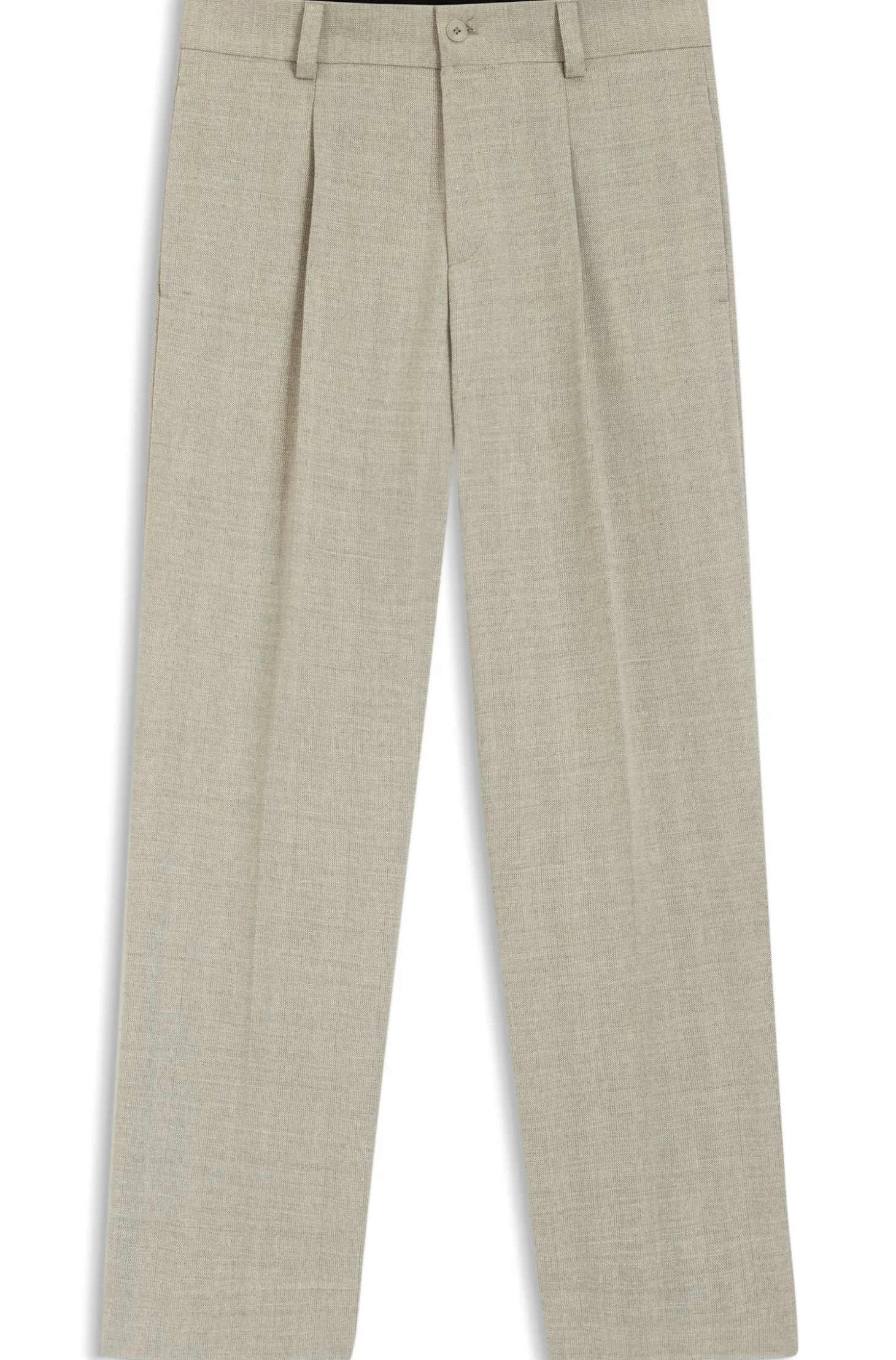 Modern-Fit Hose mit Fischgrät-Webstruktur