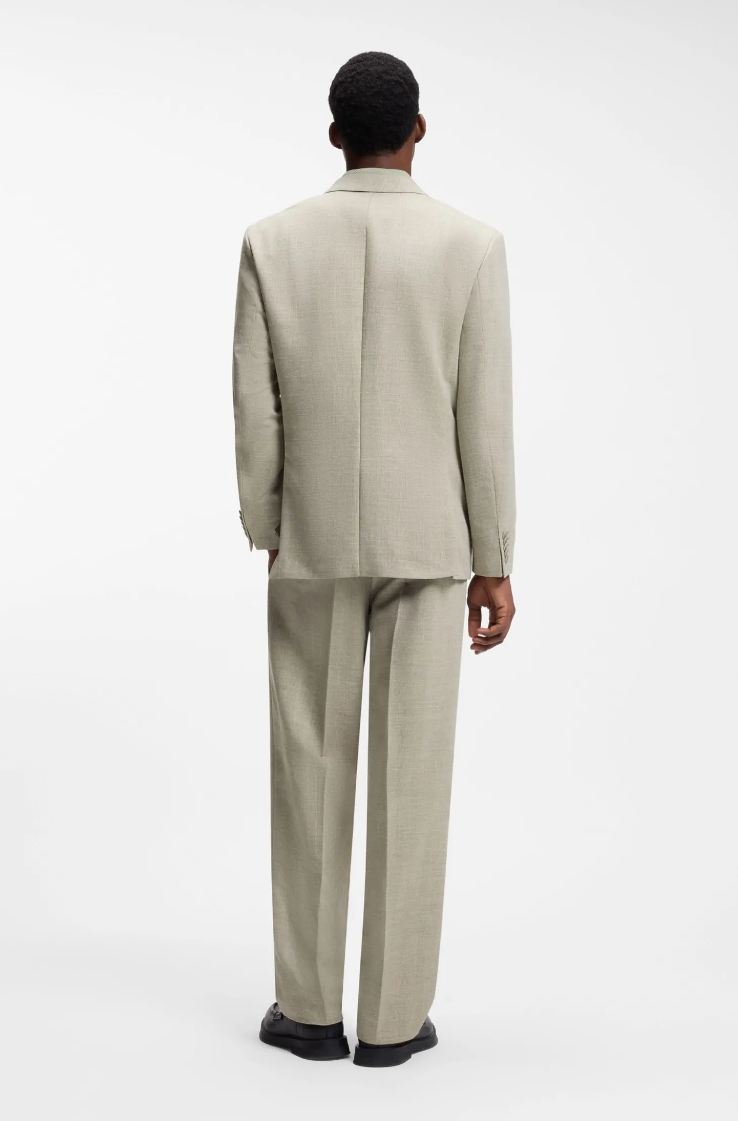 Modern-Fit Jacke mit Fischgrät-Webstruktur