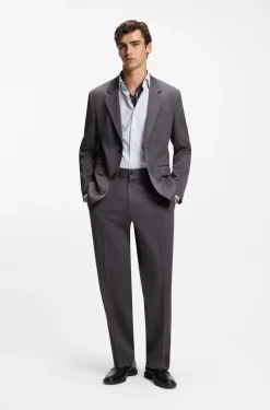 Modern-Fit Sakko aus kariertem Stretch-Gewebe