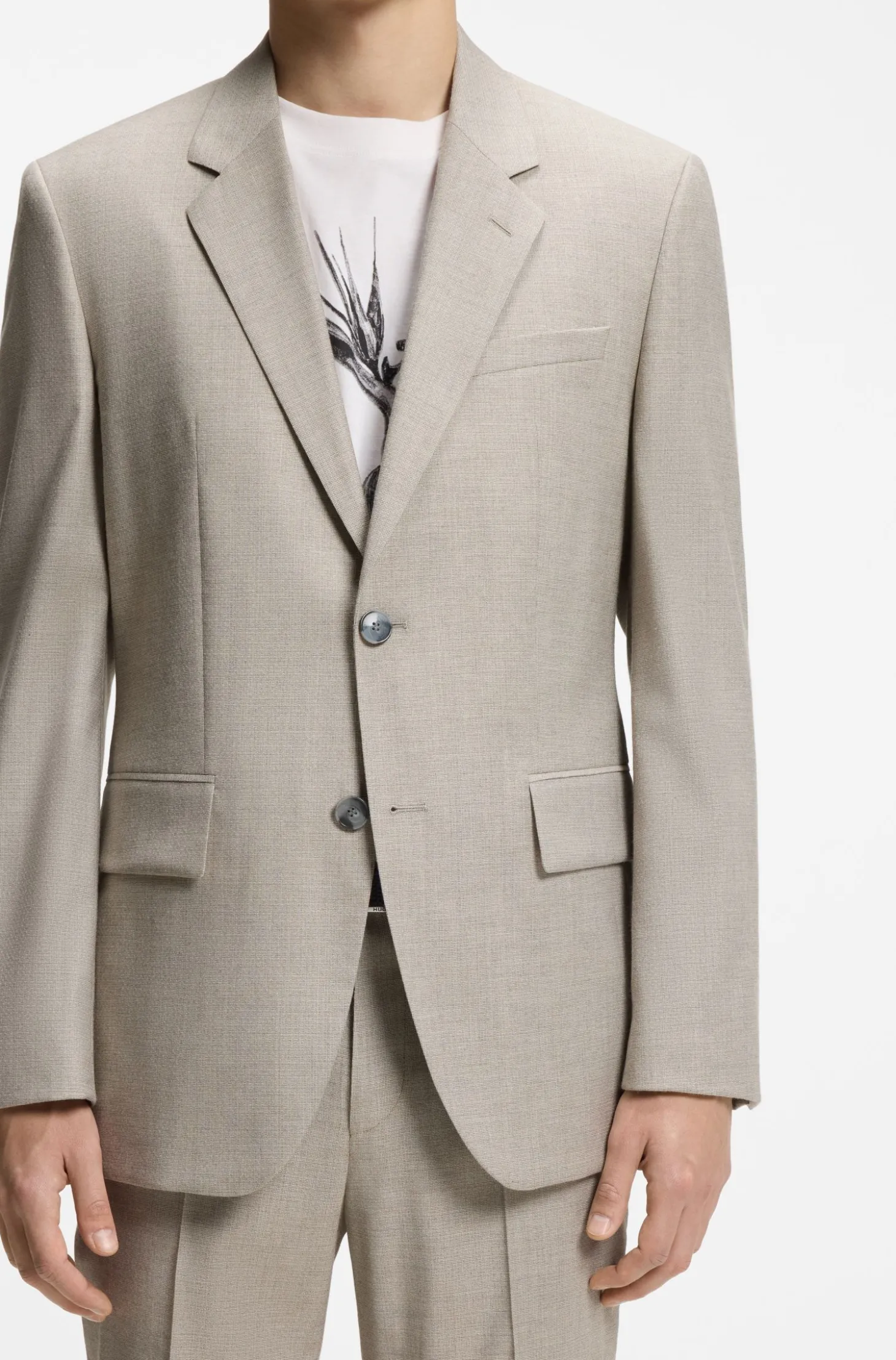 Modern-Fit Sakko aus Stretch-Twill