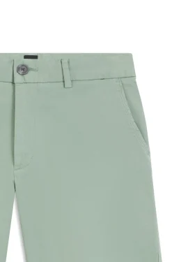 Modern-Fit Shorts aus überfärbtem elastischem Baumwoll-Twill