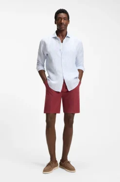 Modern-Fit Shorts aus Stretch-Baumwolle