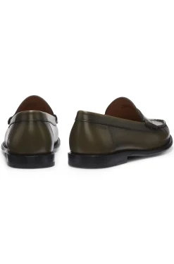 Mokassins aus Leder mit Pennyloafer-Besatz