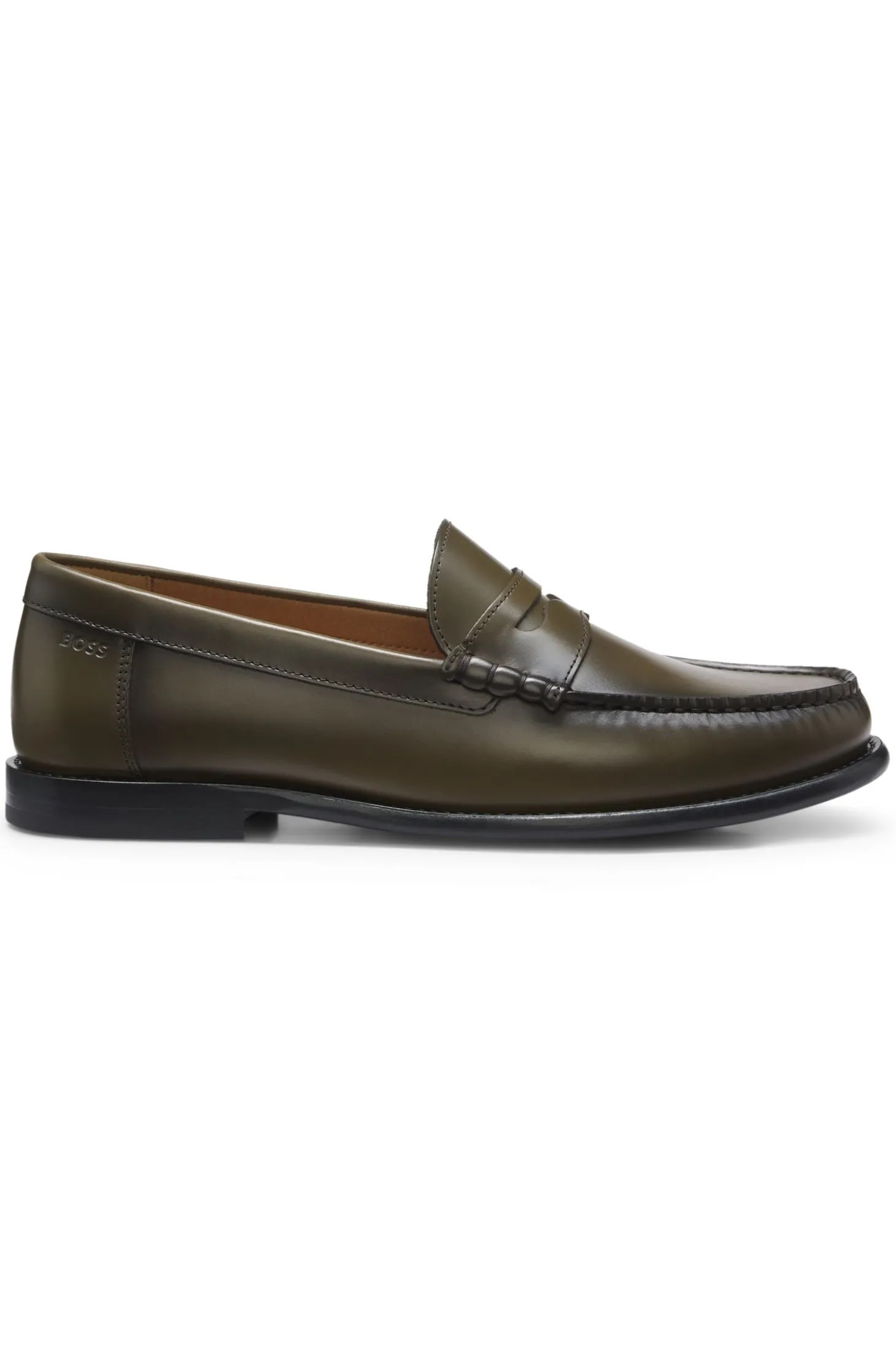 Mokassins aus Leder mit Pennyloafer-Besatz