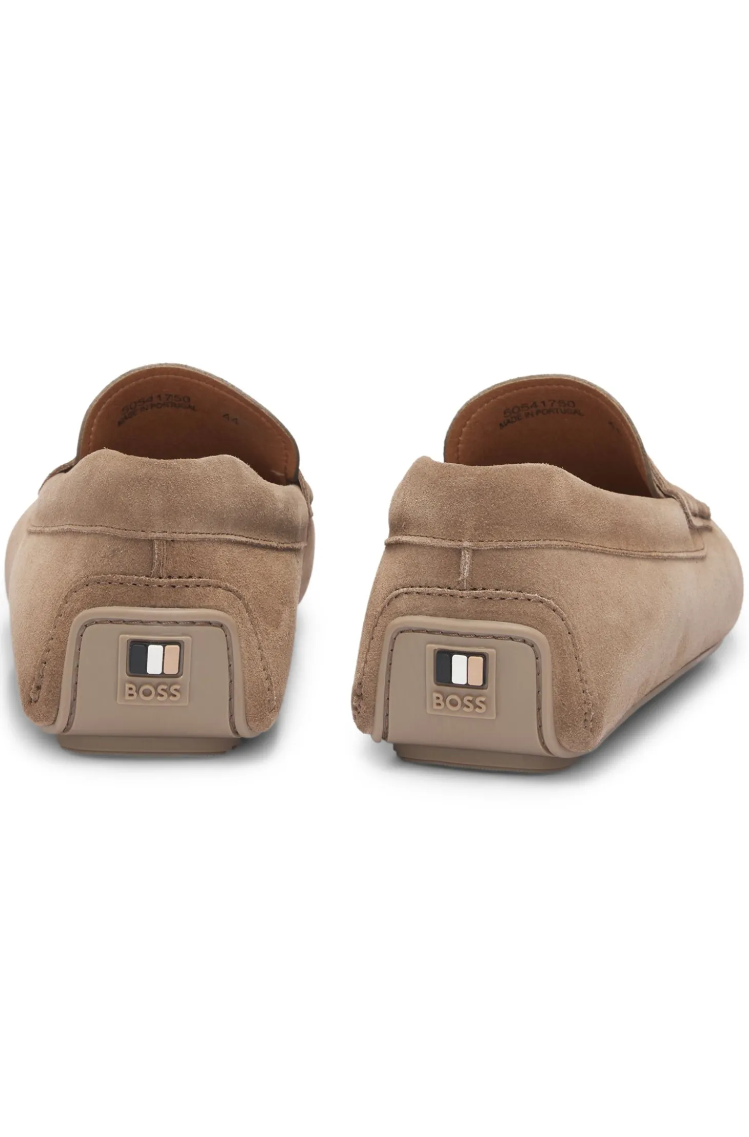 Mokassins aus Veloursleder mit Pennyloafer-Detail