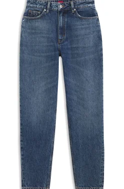 Mom-Fit Jeans aus blauem Denim