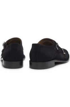 Monkstraps aus Veloursleder mit Doppelriemchen