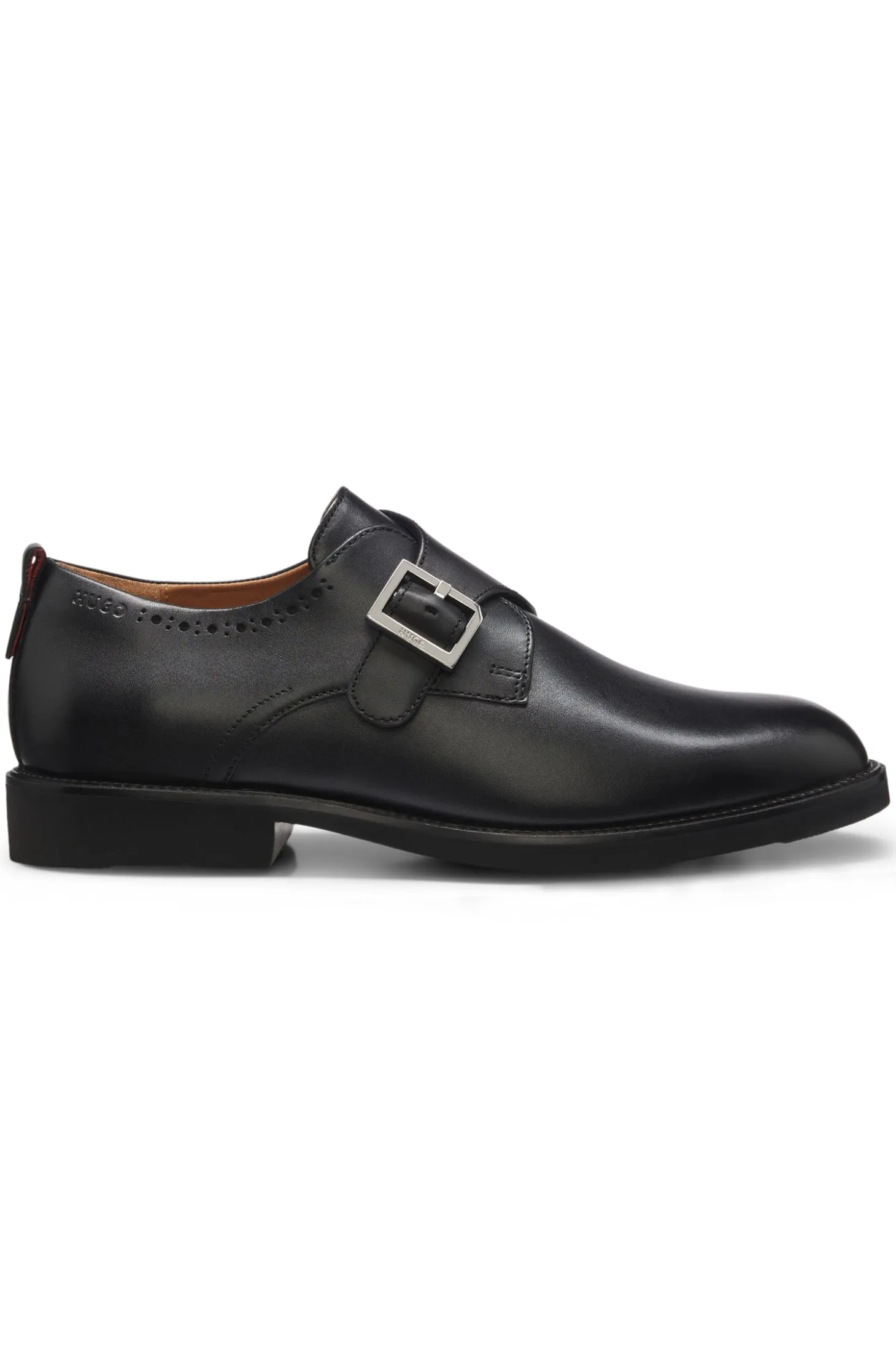 Monkstrap-Schuhe aus Leder mit Budapester-Details
